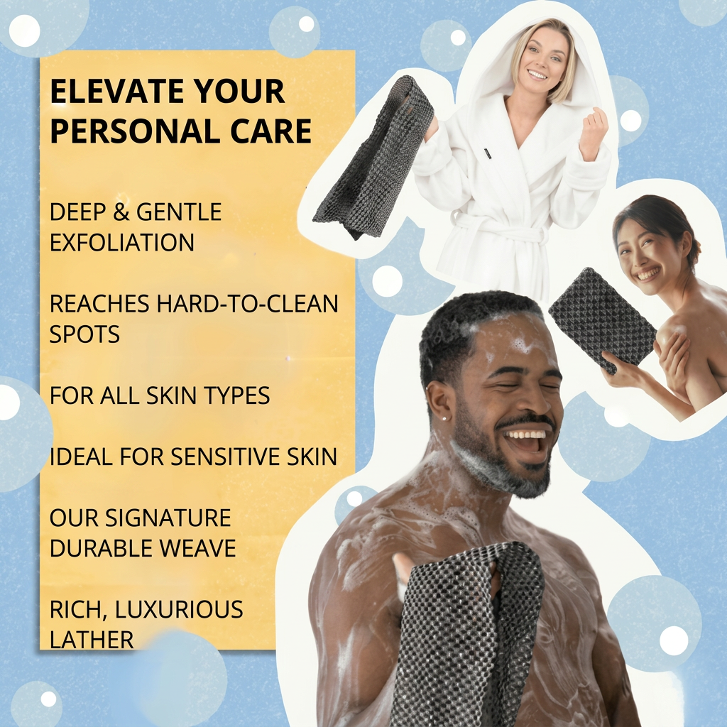 Antibacterial Exfoliating Bath Towel - Utilia