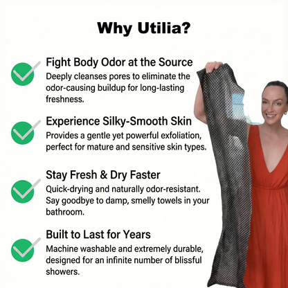 Antibacterial Exfoliating Bath Towel - Utilia
