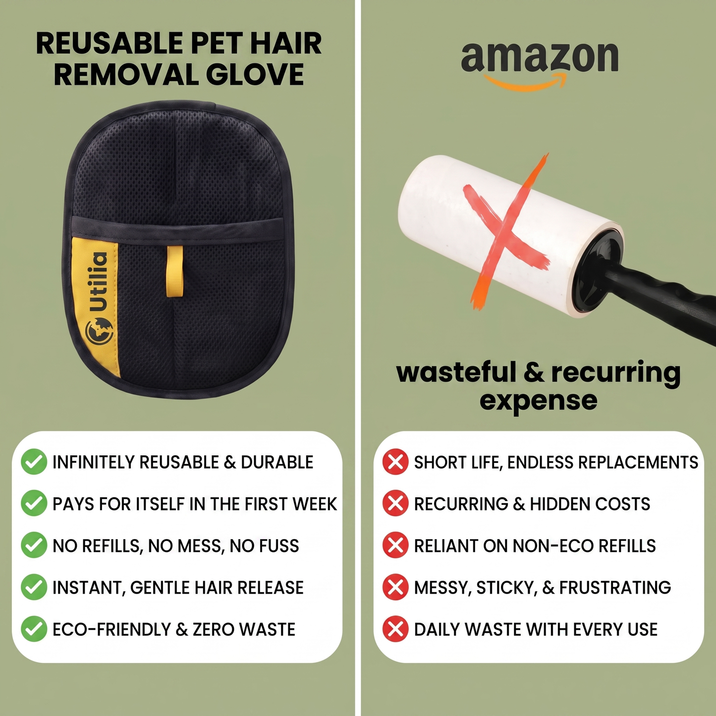 No More Hair Everywhere : The Reusable Glove That Cleans in 30 Seconds